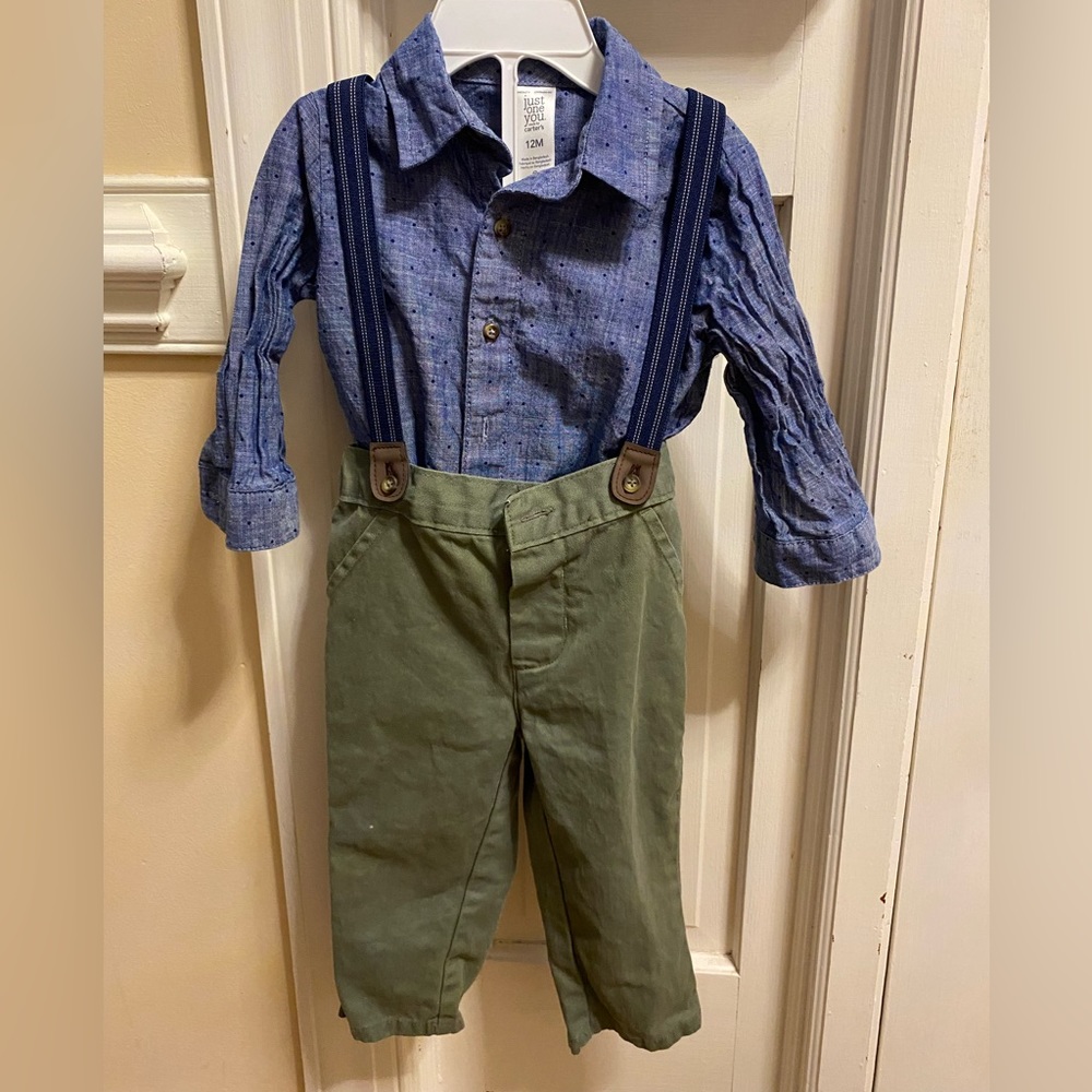 Baby Boy Carter’s Just One You Blue & Green Outfit - Size 12 Months